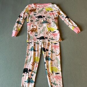 Little Sleepies 2T Pink Dinosaur pajama set